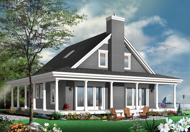 Country cottage house plan with room for a large family
