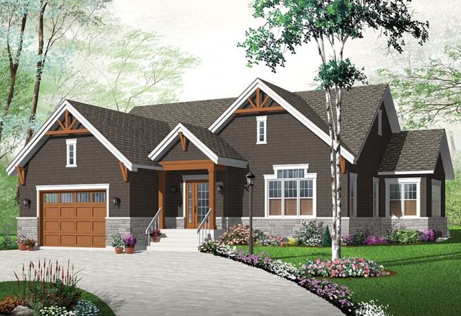 Craftsman with open floor plan