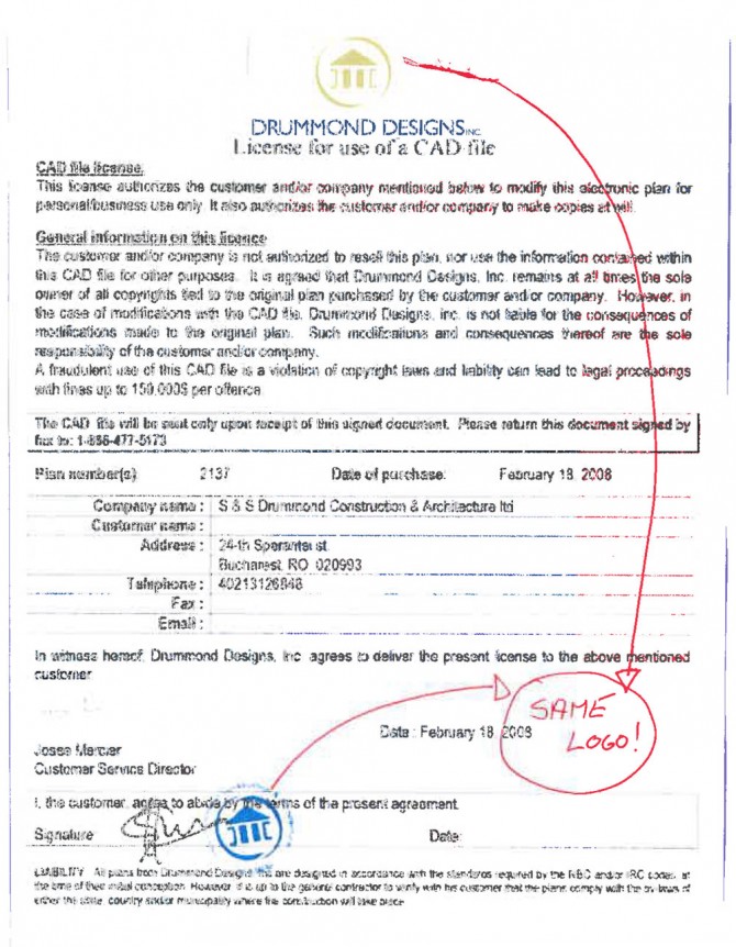 DRUMMOND CONSTRUCTION SYSTEMS: What about Copyrights ?…