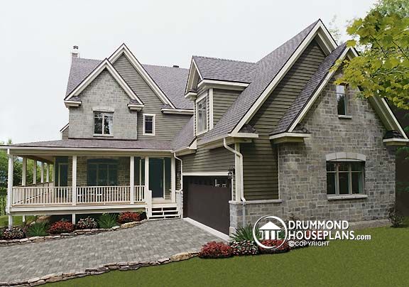 Wraparound porch house with photos