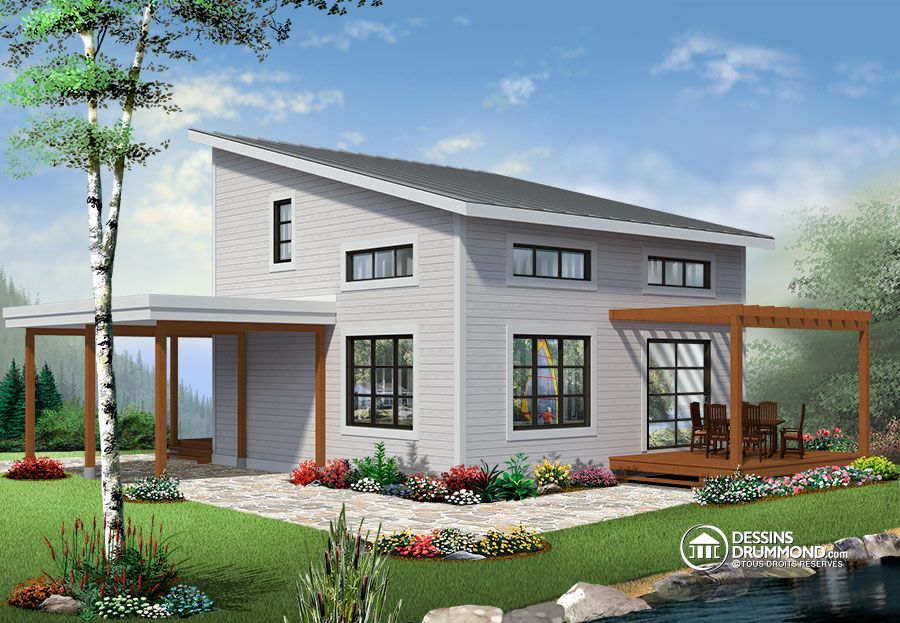 Mountain house plans & ski chalets from drummondhouseplans.com Chalet Bungalow désign