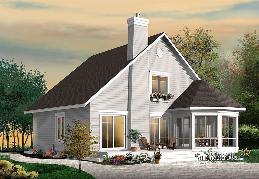 Stunning A Frame 4 Bedroom Cottage House Plan Drummond