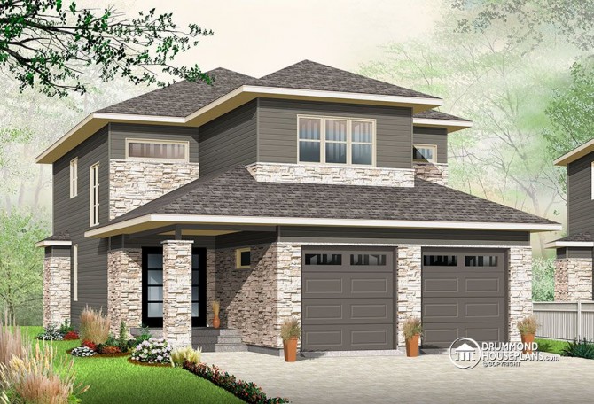 Modern 2 storey house plan with Contemporary inspiration