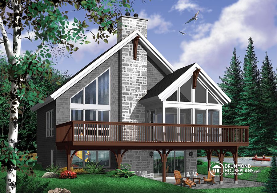Rustic chalet house plan # 6922 by Drummond House Plans