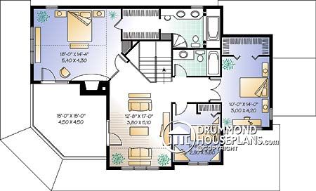 Drummond House Plans no. 2839 - Second floor