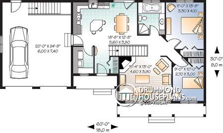 Drummond House Plans Ranch style no. 3220 (main level)