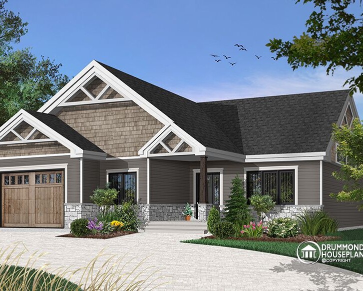 bungalow house plan with master suite
