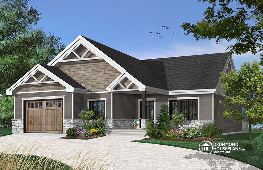 affordable bungalow with master suite house plan