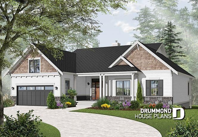 Walkout Basement Drummond House Plans, Ranch Home Plans With Walkout Basement