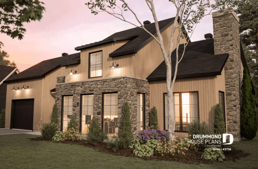 Soho house plan 3736 front