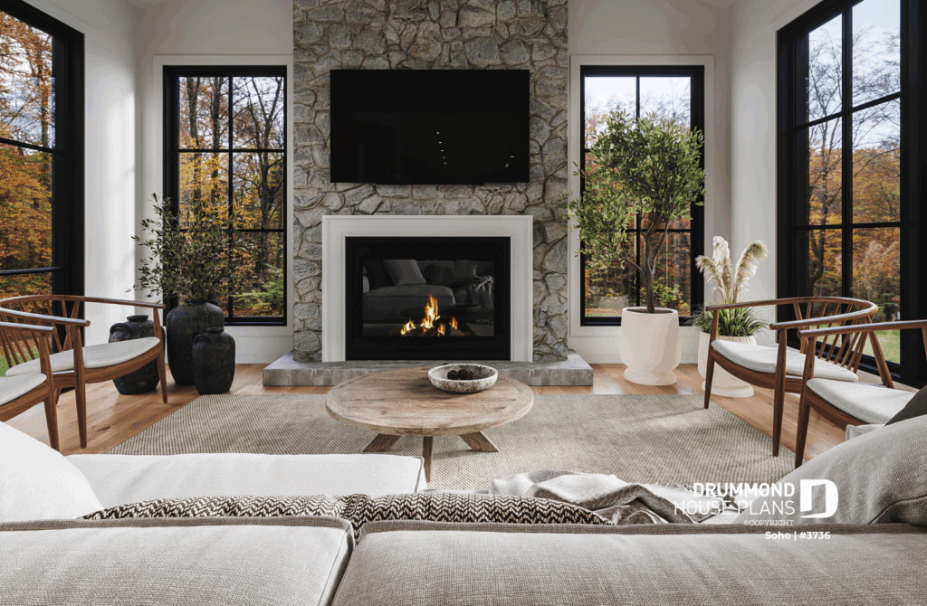 Soho house plan 3736 living room