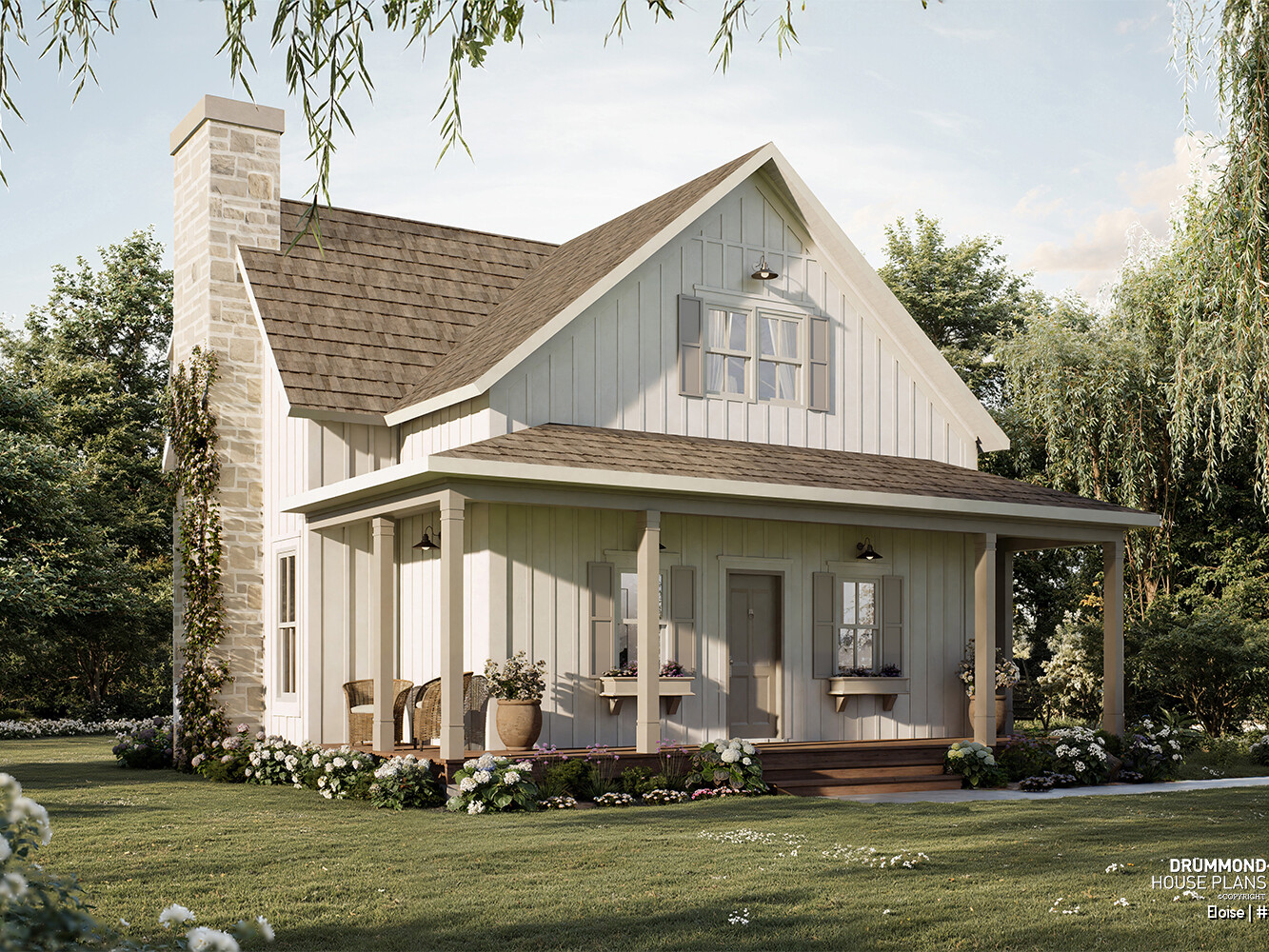 Country style home model Eloise by drummond house plans