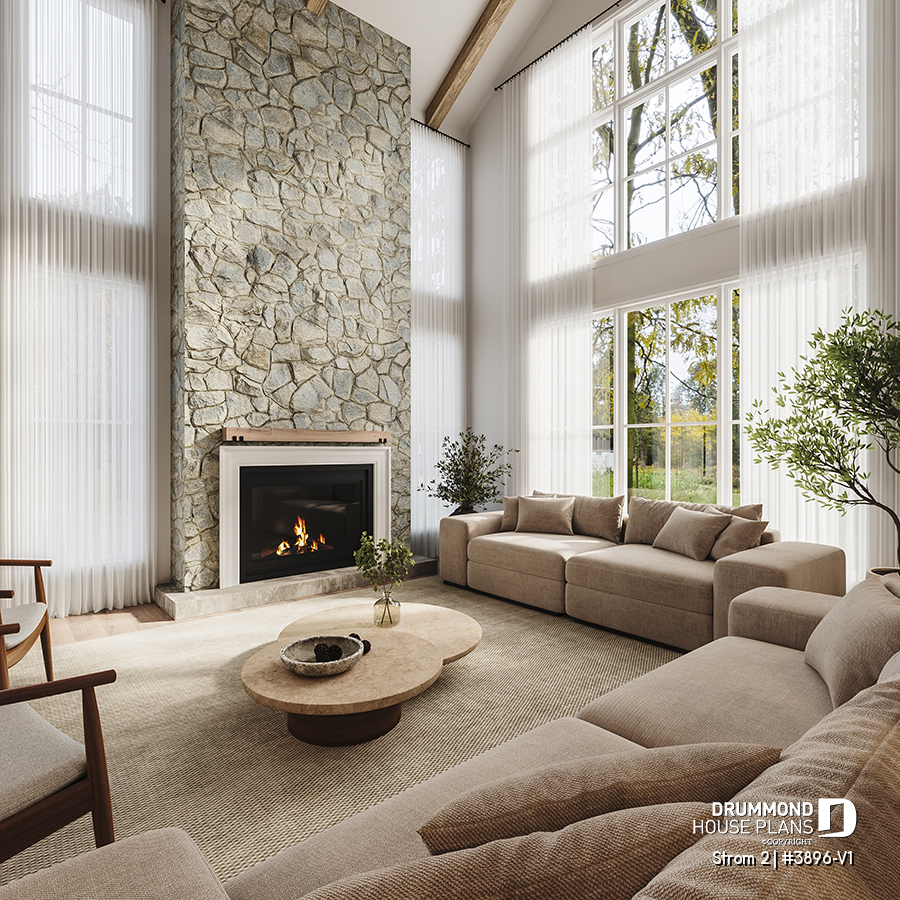 Beautiful spacious living room Strom 2 House Plan