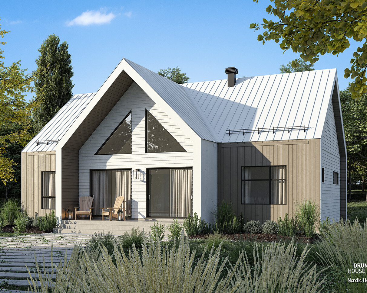 Chalet style Modern Scandinavian house plan