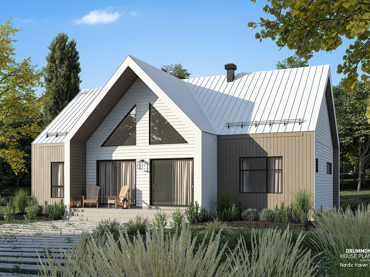 Chalet style Modern Scandinavian house plan