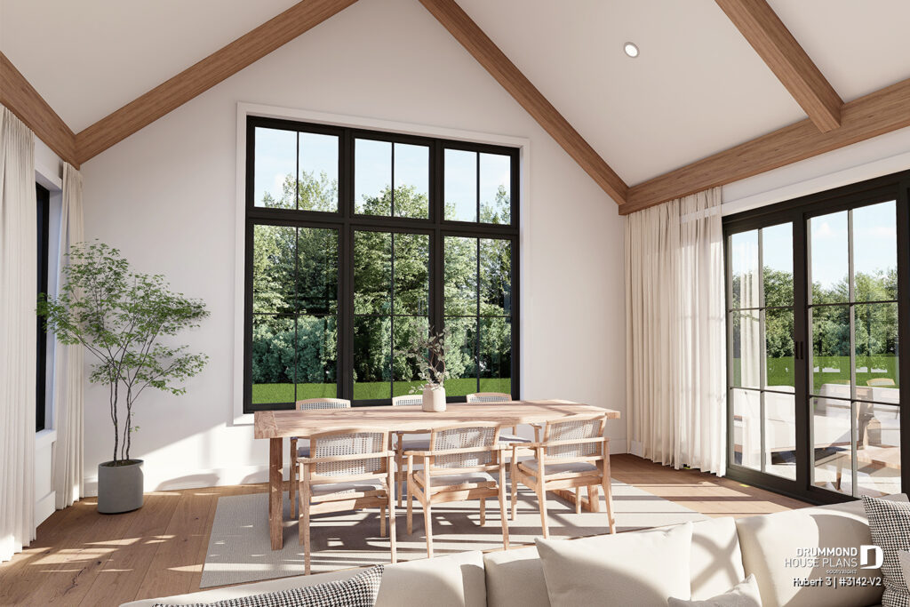 open concept dining and living room