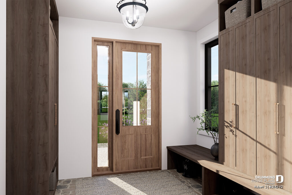 entrance hall with built-in closets