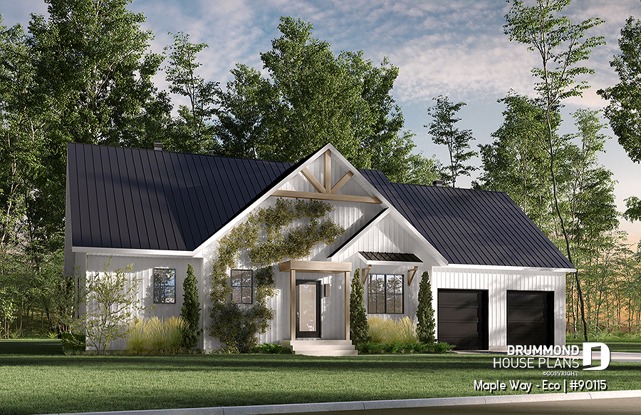 ecological farmhouse plan #90115