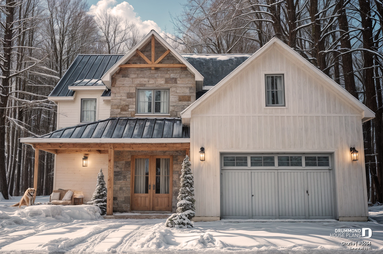 front elevation charlie farmhouse house plan by drummond houseplans