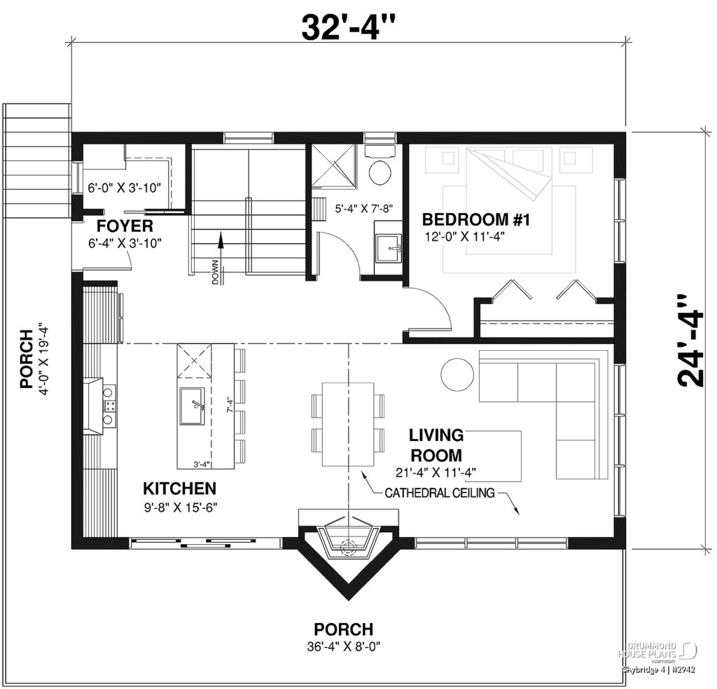 small cottage plan Skybridge 4