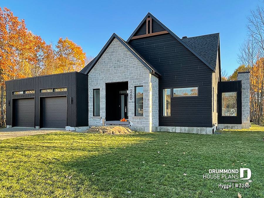 maison moderne hygge 3286 avec garage et facade contemporaine au quebec