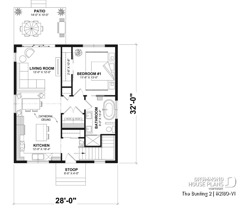affordable small house plan 2180 v1 main floor layout single story compact design